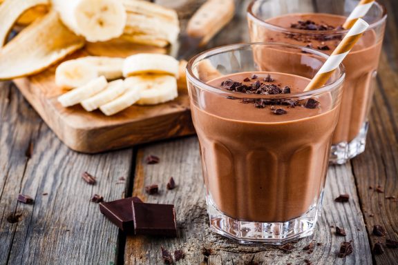 Smoothie protéiné au chocolat